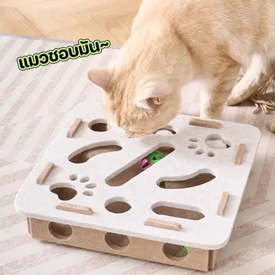 Winky Wink กล่องปริศนาแมว DIY สักหลาด โพสต์ลับเล็บแมว… - ภาพที่ 4