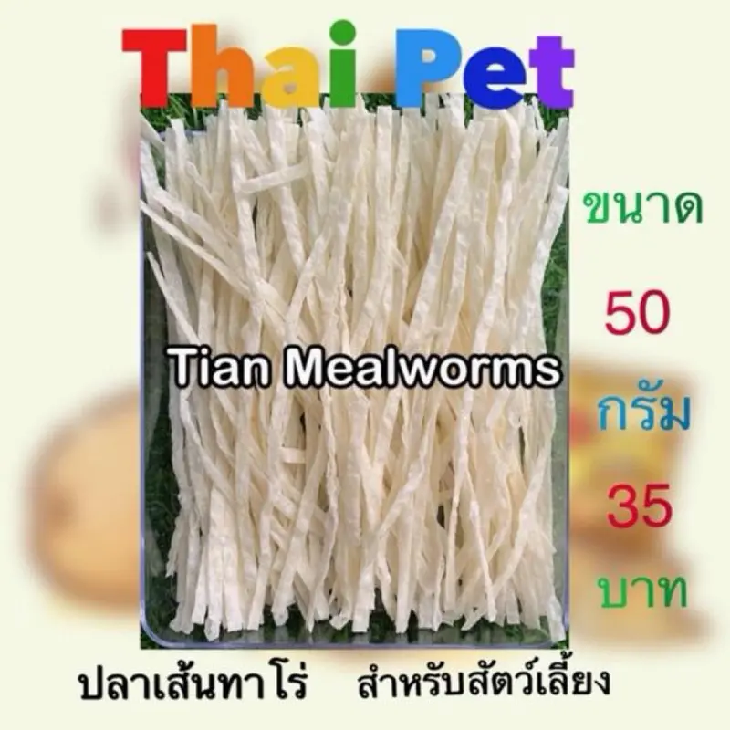 [ZC] ปลาเส้น fish taro for PET ทำจากเนื้อปลาไม่ผสมแป้ง…