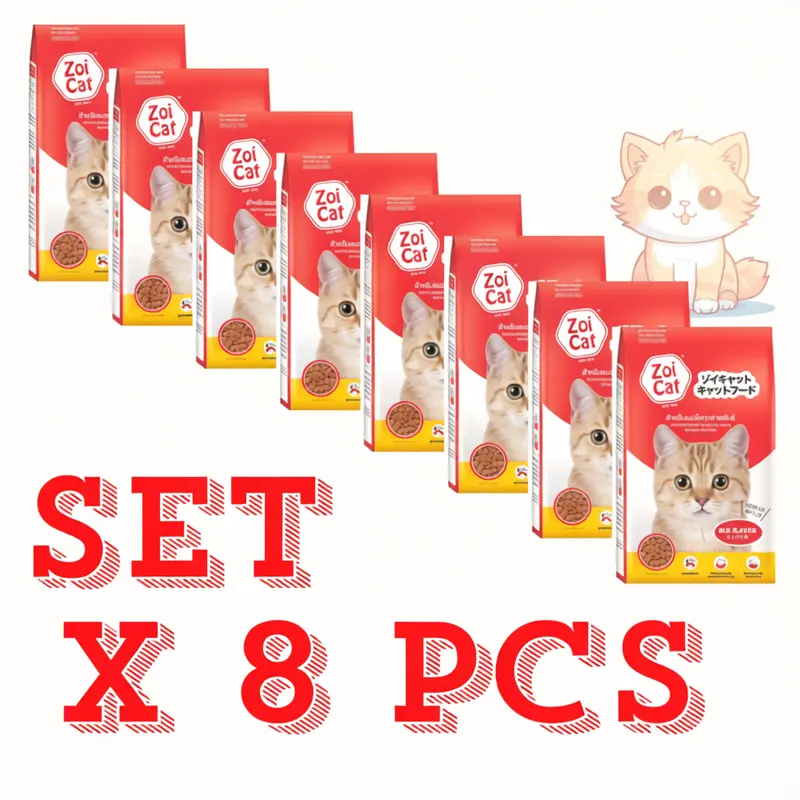 อาหารแมวซอยแคท Zoi Cat 1 กก. รสรวมมิตร แพ็ค 8 ถุง…